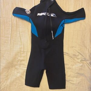 Rip Curl Boys Youth Kids 12 Wetsuit Black Blue Swim Surf Water.
